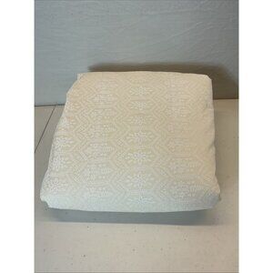 Boll‎ & Branch Signature Floral King/Cal King Ivory 2 Tone Neutral Duvet Cover